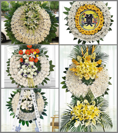 山东青岛即墨市通济街道柘车河村花圈速递